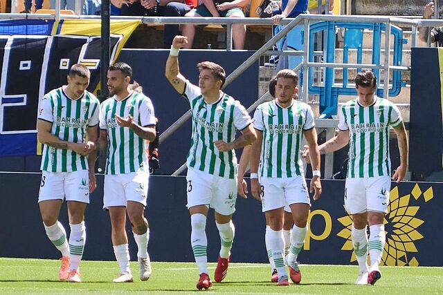 Los jugadores del C�rdoba, en una imagen de archivo.