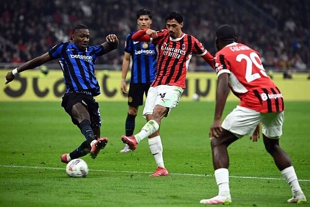 Imagen del Milan - Inter investigado que se disput� en abril de 2025.