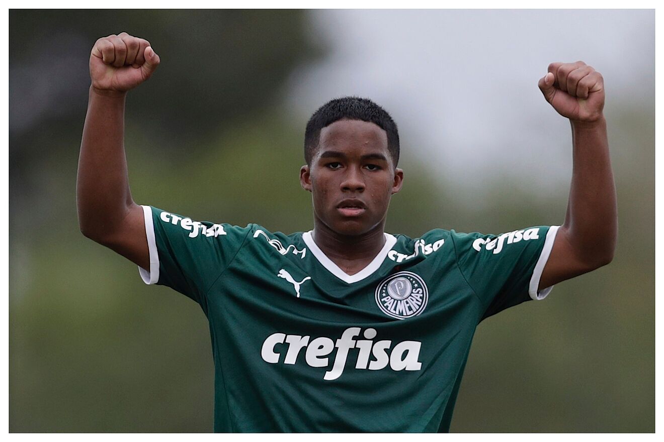 Endrick, con la camiseta del Palmeiras.