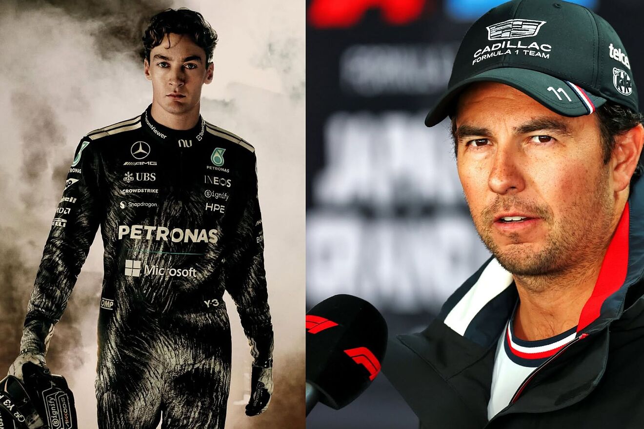 George Russell makes comment about Checo Perez