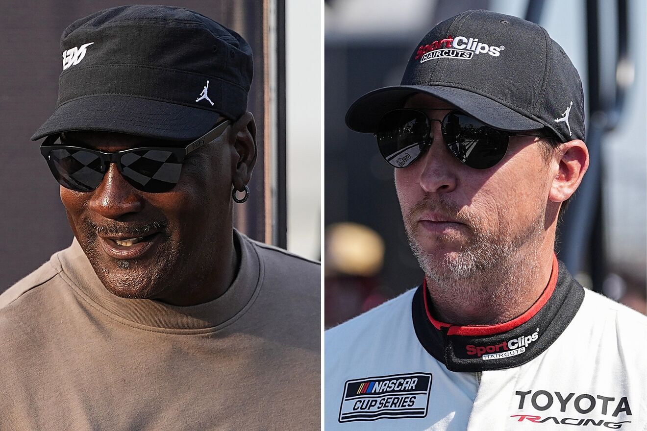Michael Jordan and Denny Hamlin