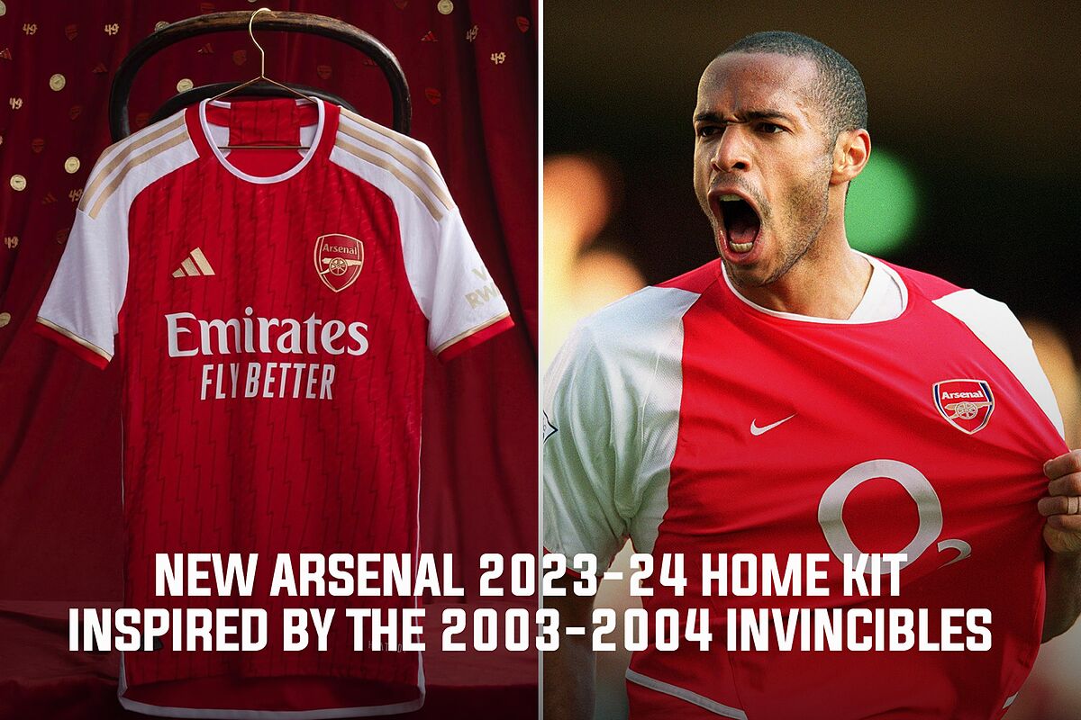 Adidas inspired by the invincibles for the new Arsenal home kit for the ...