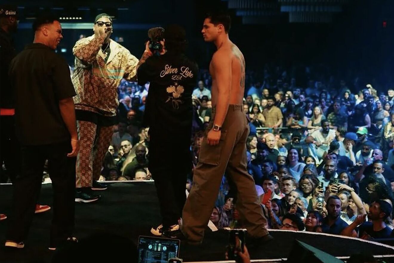Ryan Garcia celebrates with mystery woman in Las Vegas nightclub