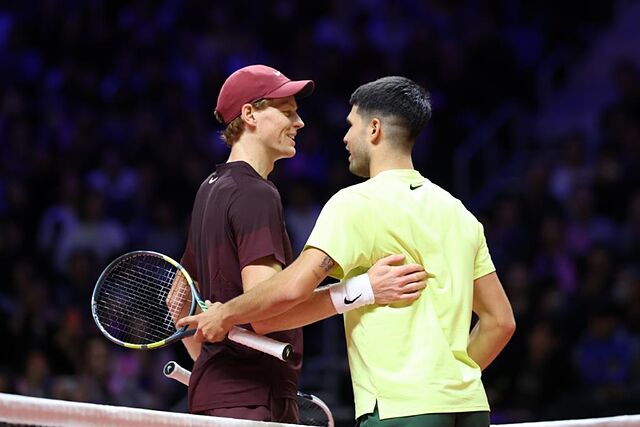 Sinner y Alcaraz, tras la exhibici�n que disputaron en oto�o en Corea