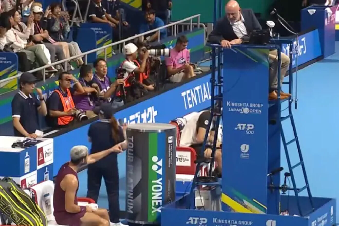 Alcaraz, at the time of the protest