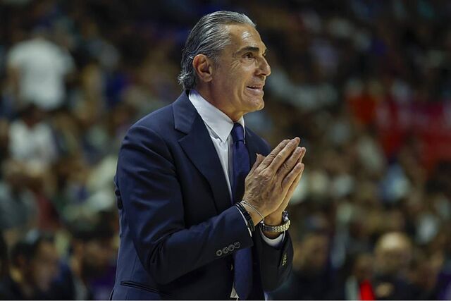 Sergio Scariolo, entrenador del Real Madrid, durante La final de la Supercopa.