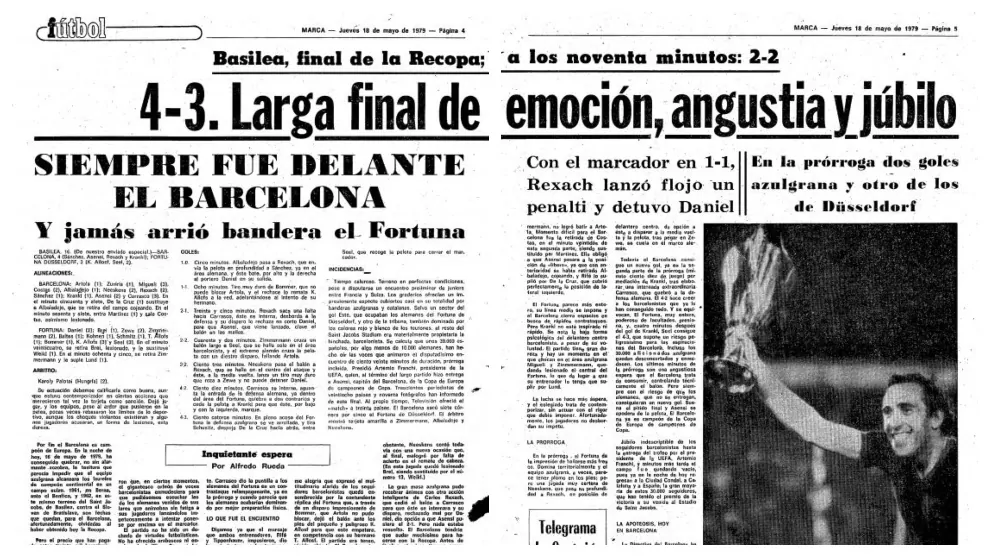 Fanion FC Barcelone / Düsseldorf - Finale Coupe Des Vainqueurs De Coupe 1979