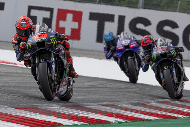 Quartararo, por delante de Rins y Oliveira, en el Red Bull Ring.