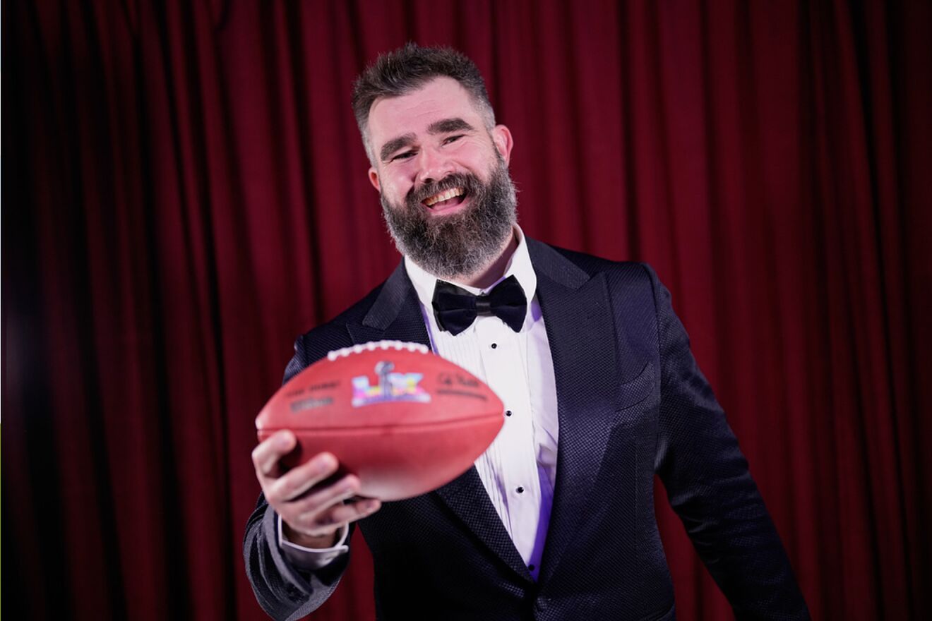 Jason Kelce poses during the NFL Honors award show