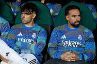 Asencio y Carvajal durante el partido en La Cartuja.