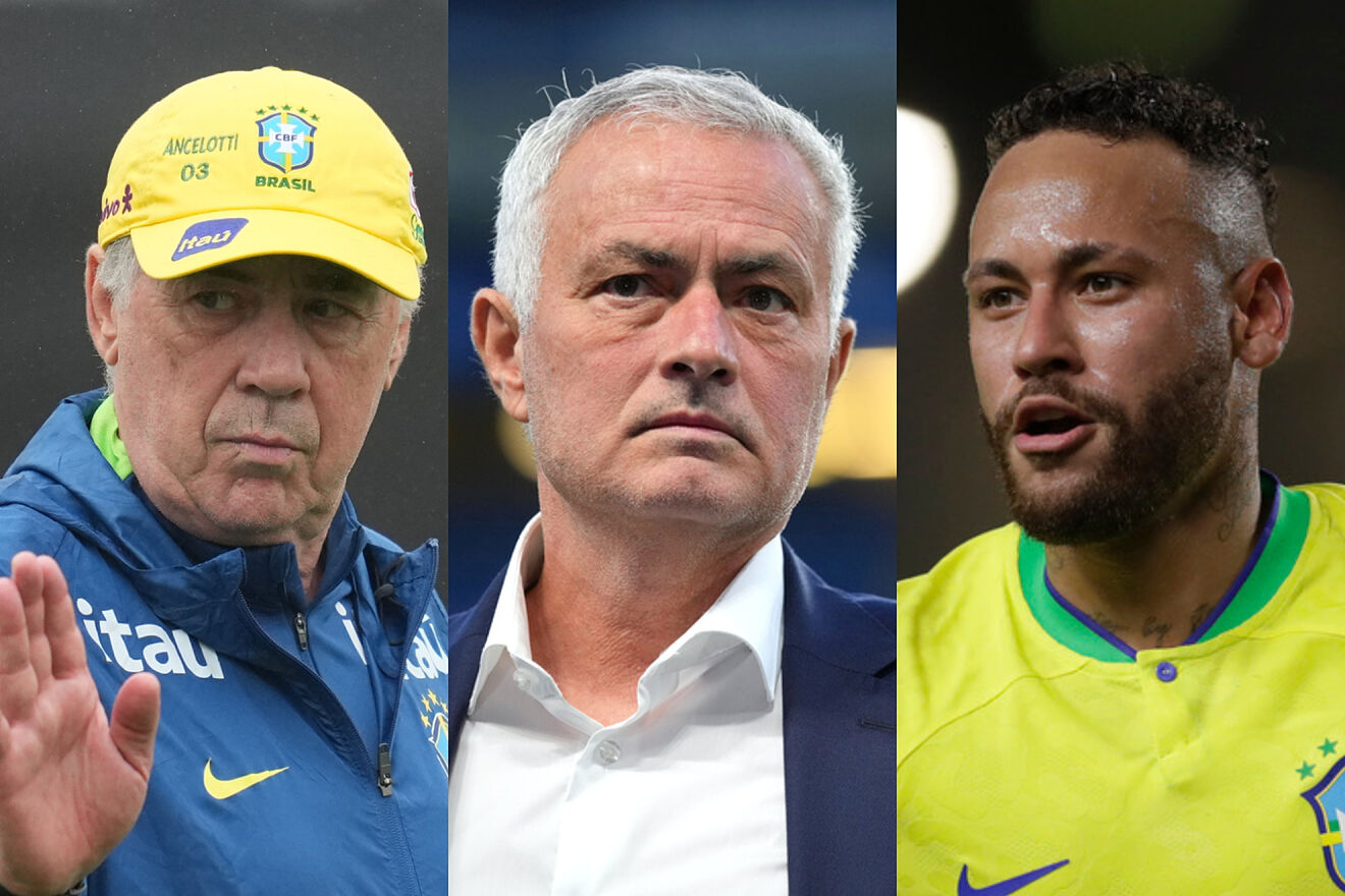 Mourinho criticizes Carlo Ancelotti for leaving Neymar off Brazil's...