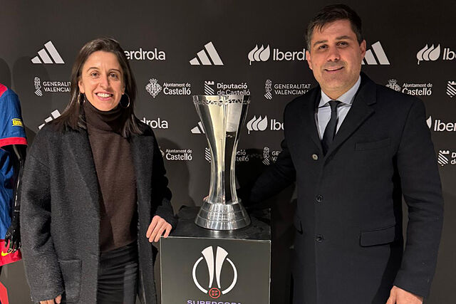 Keka Vega y David Aganzo, de AFE, en la Supercopa de Espa�a