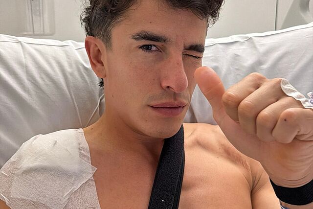 Marc M�rquez, tras su �ltima operaci�n.