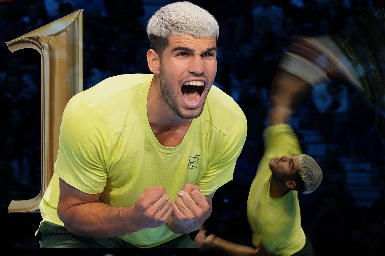 Alcaraz defeated Musetti in straight sets, 6-4, 6-1, which illustrates...