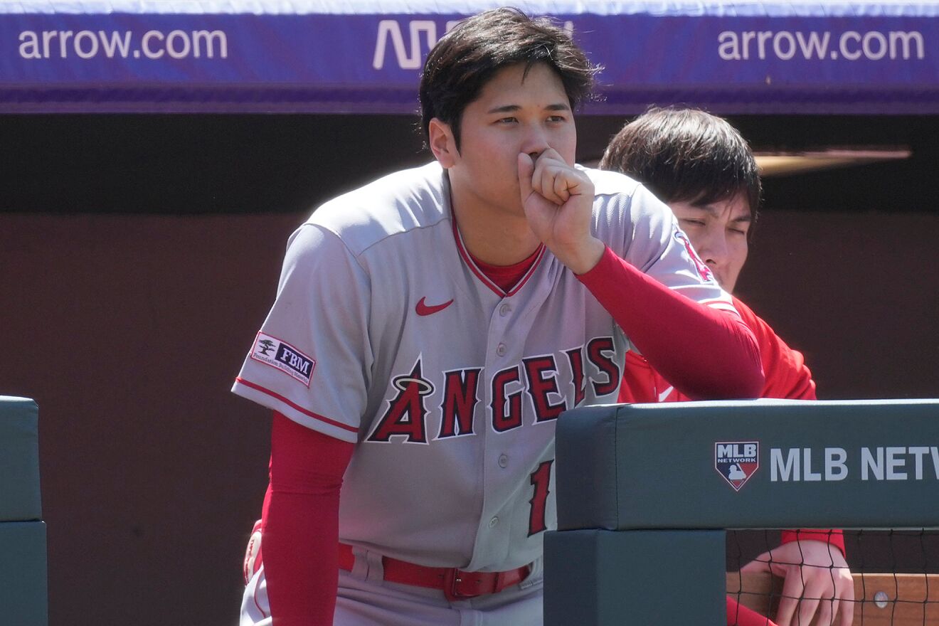 Ohtani had two multi-hit games at Coors Field, but could only look on...