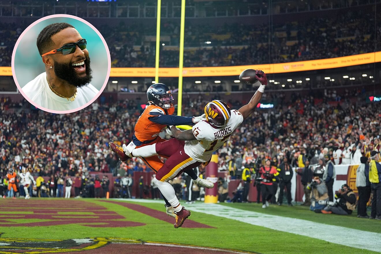 Odell Beckham Jr. approves Treylon Burks' spectacular catch.