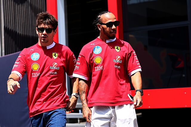 Charles Leclerc y Lewis Hamilton en el Red Bull Ring.