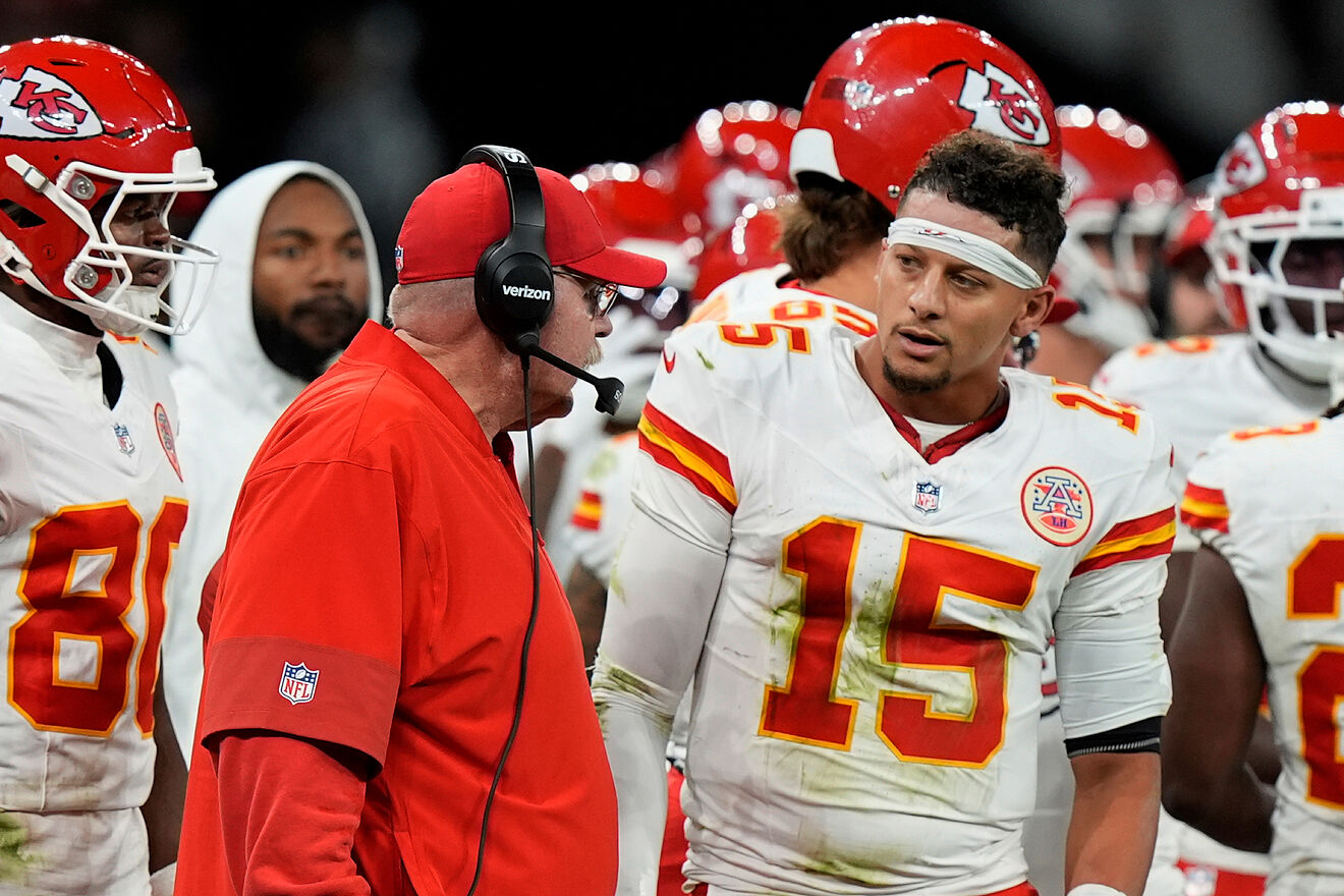 Andy Reid and Patrick Mahomes of the Chiefs