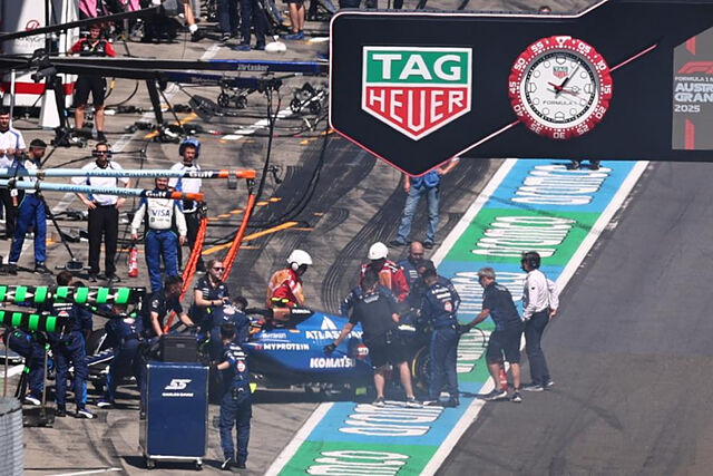 Sainz, al abandonar.