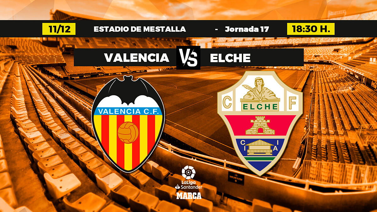 LaLiga Santander: Valencia - Elche: Horario y dónde ver en TV hoy el ...