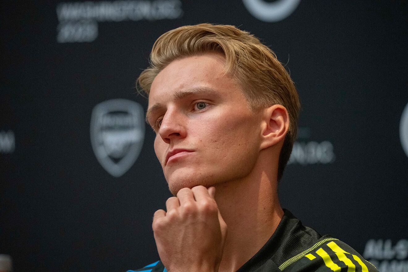Martin Odegaard, en rueda de prensa.