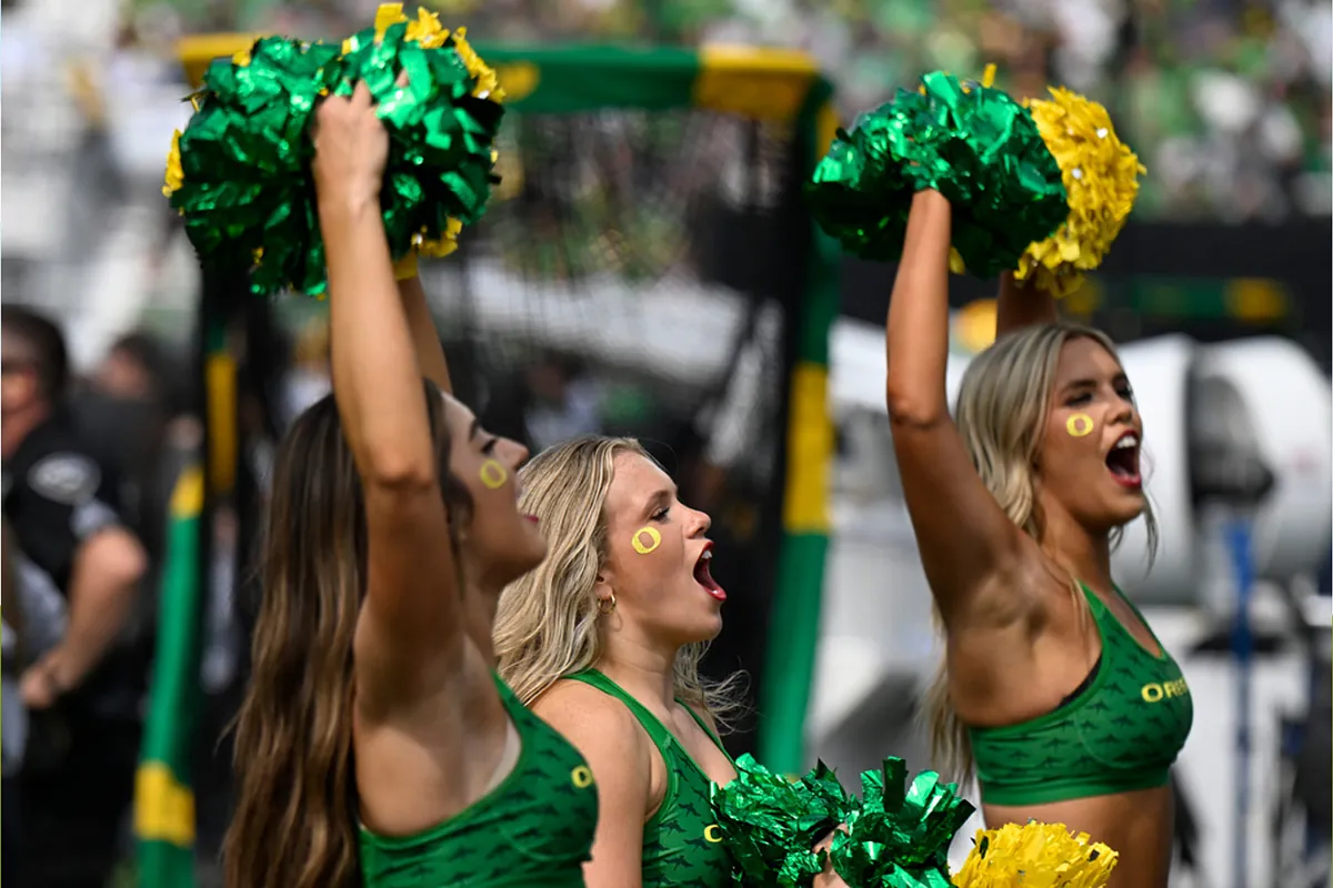 ESPN camera operator accused of filming a compromising angle of an Oregon cheerleader during the Peach Bowl