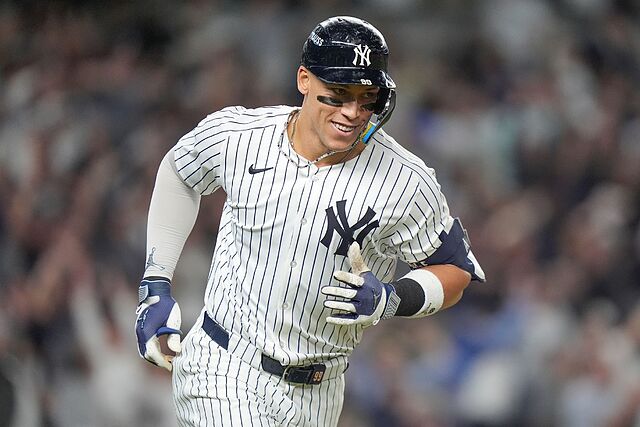Aaron Judge against the Toronto Blue Jays during Game 3 of American League Division Series
