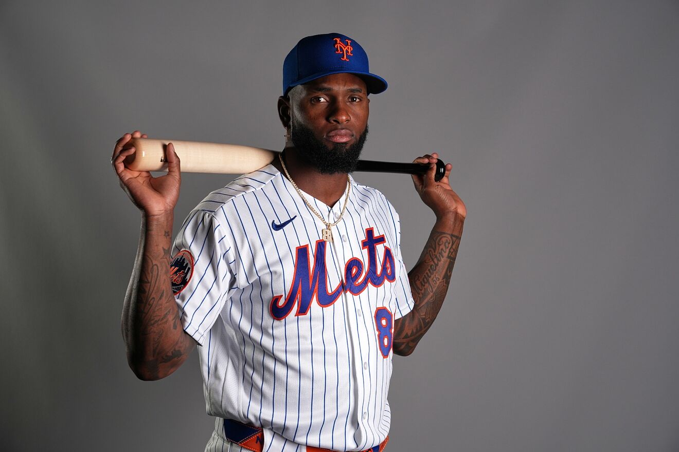 This is a 2026 photo of Luis Robert Jr. of the New York Mets baseball...