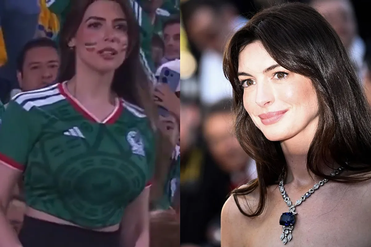 Anne Hathaway has a Mexican look-alike who stole the spotlight during the Mexico vs. Uruguay match