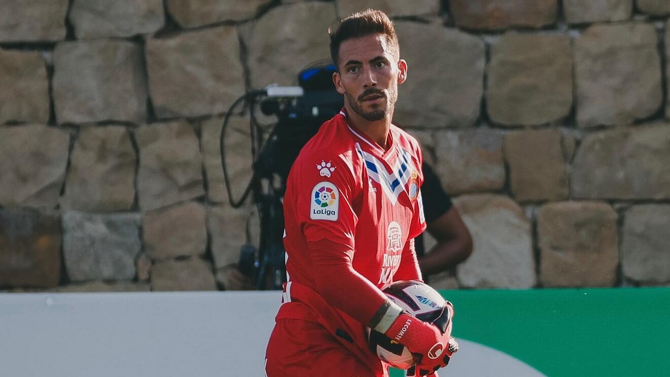 Benjamin Lecomte, durante el partido contra Las Palmas.