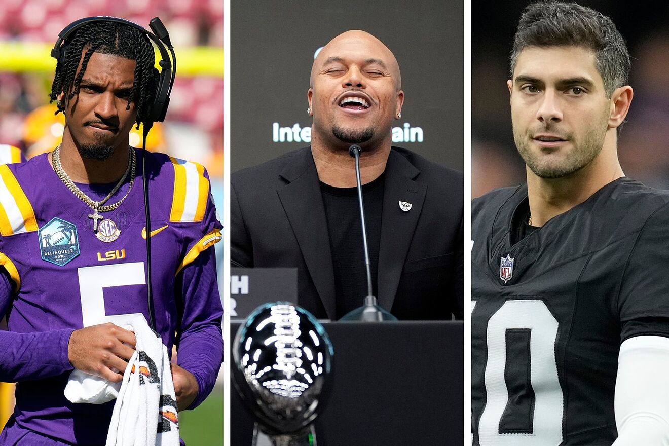 Raiders head coach Antonio Pierce wants his former QB to replace Jimmy...