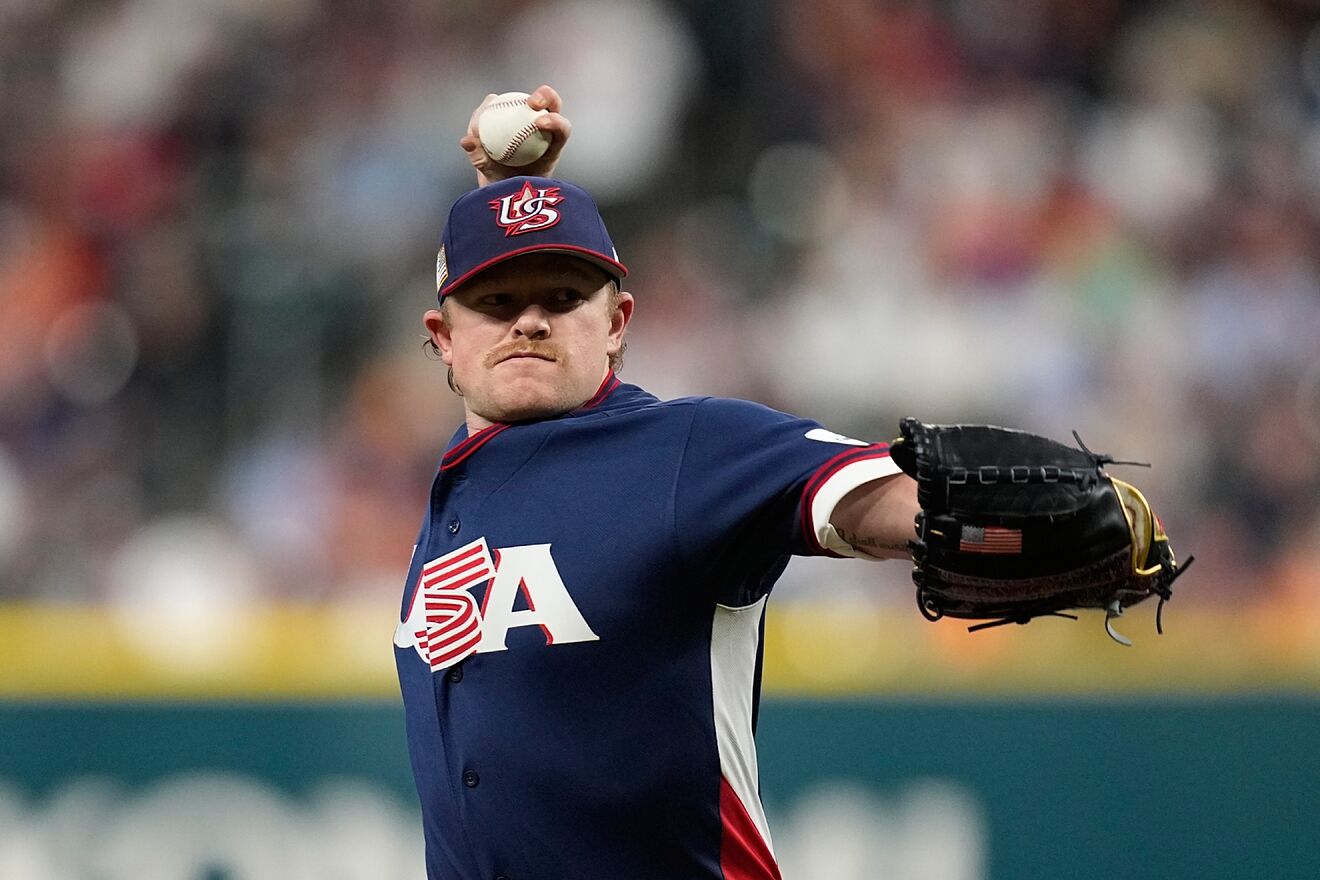 United States pitcher Logan Webb delivers a pitch.