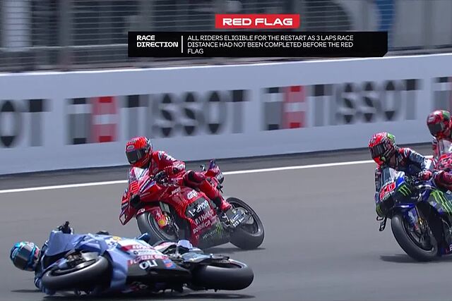 Ca�da de Alex M�rquez en el GP de Gran Breta�a.