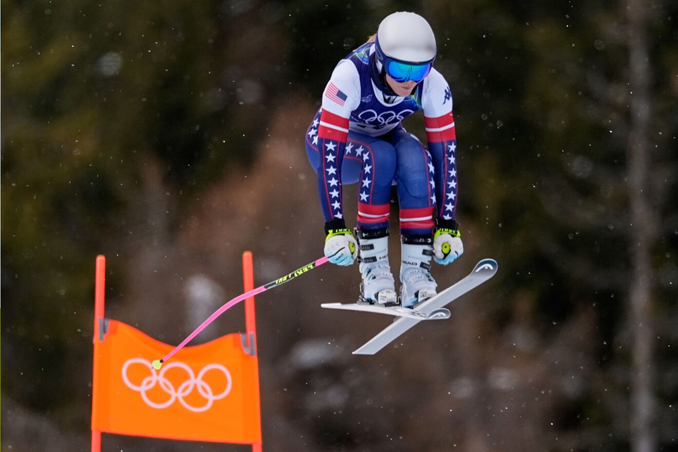 United States' Lindsey Vonn in action during alpine ski women's...