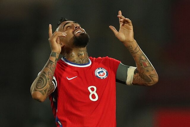 Arturo Vidal, celebrando un gol