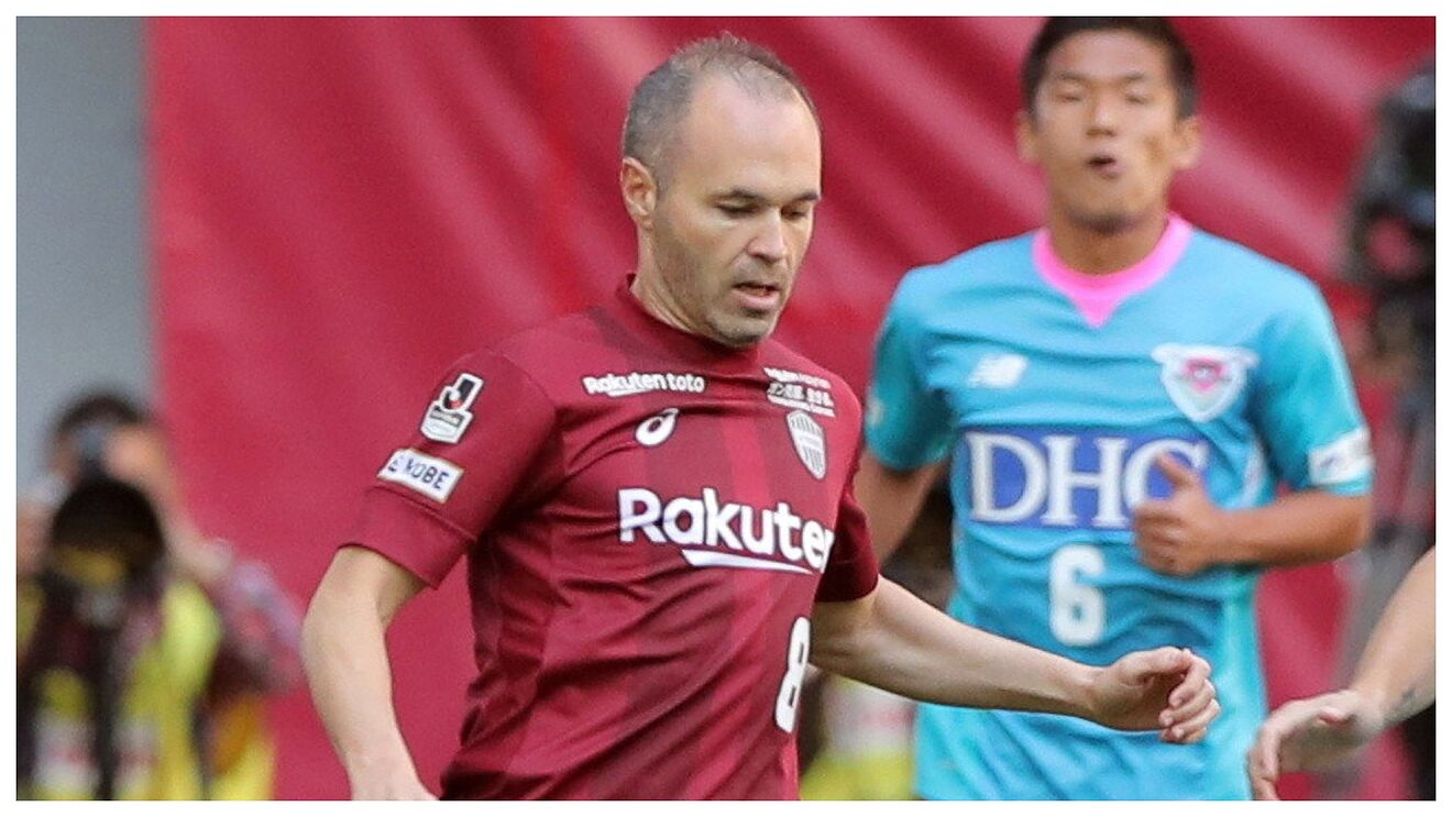 Andr�s Iniesta, en un partido con Vissel Kobe.
