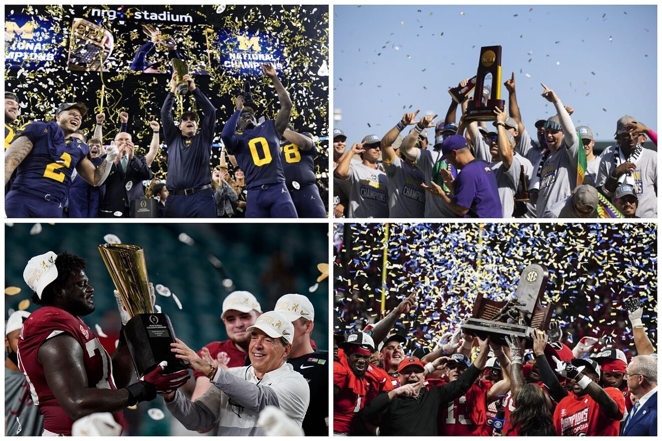 Undefeated national college football champions