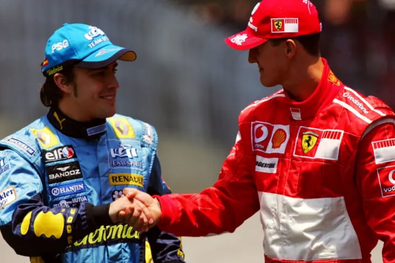 Fernando Alonso and Michael Schumacher