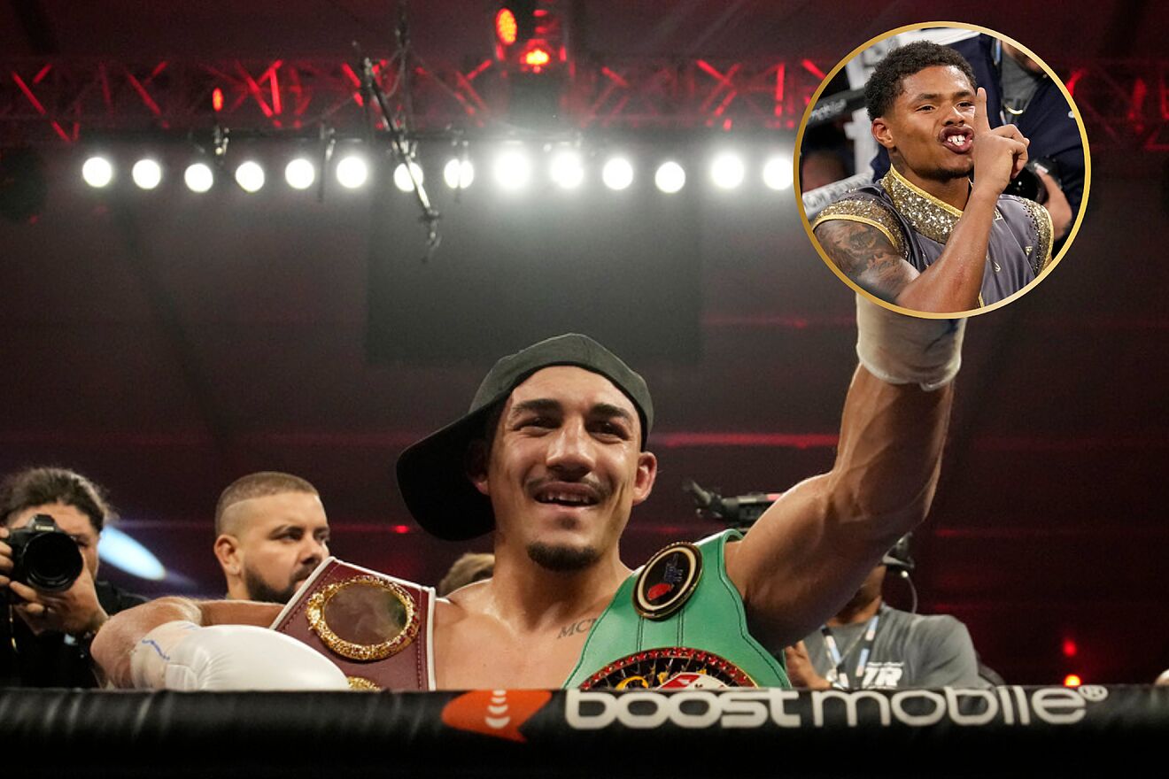 Montage with the photos of Teofimo Lopez and Shakur Stevenson.