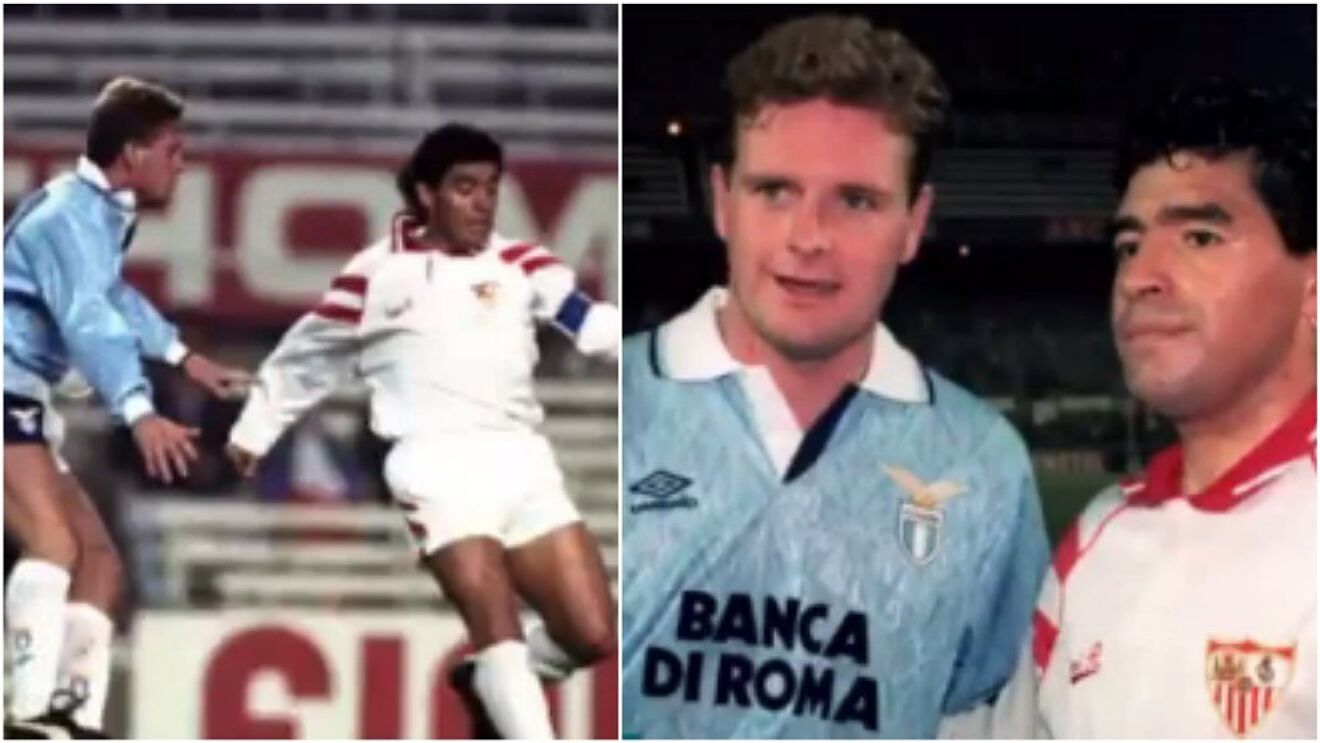 La conversaci�n entre Gascoigne y Maradona justo antes de salir al campo: "Estoy un poco borracho"