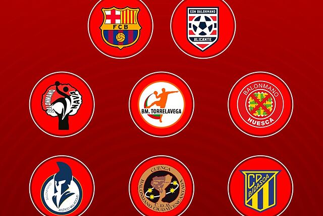 Los 8 equipos clasificados para la fase final de la Copa del Rey.