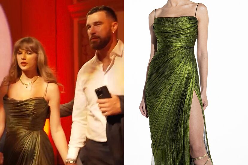 Taylor Swift stuns in $2,405 green gown at Las Vegas Gala with Travis Kelce  | Marca