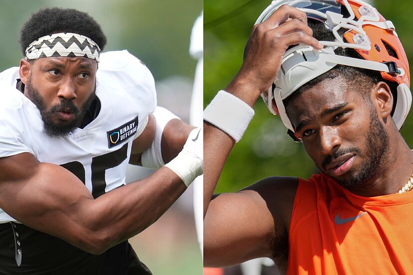 Myles Garrett warns Shedeur Sanders at Browns camp: 'This ain't what you want' | Marca