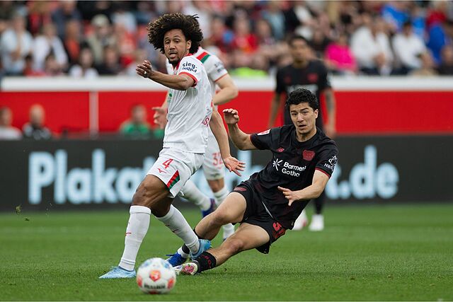 Maza, durante el partido contra el Augsburgo