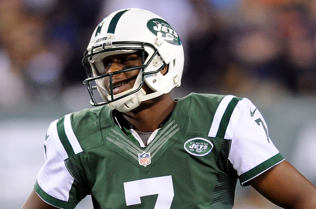 Geno Smith during one of his starts with the New York Jets in his...