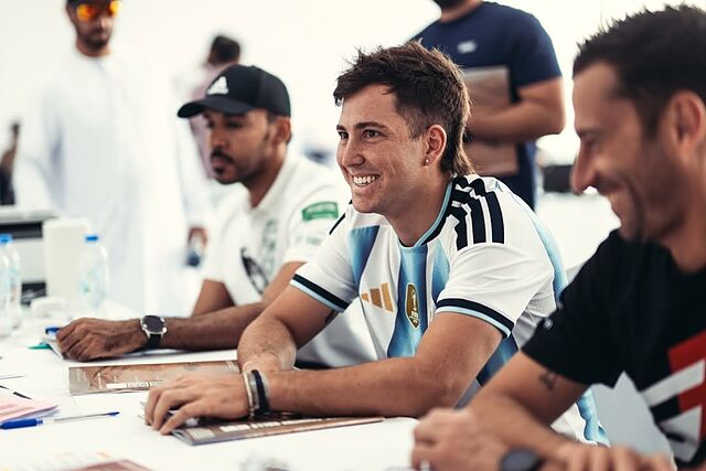 Juan Cruz Yacopini, con la camiseta de Argentina.