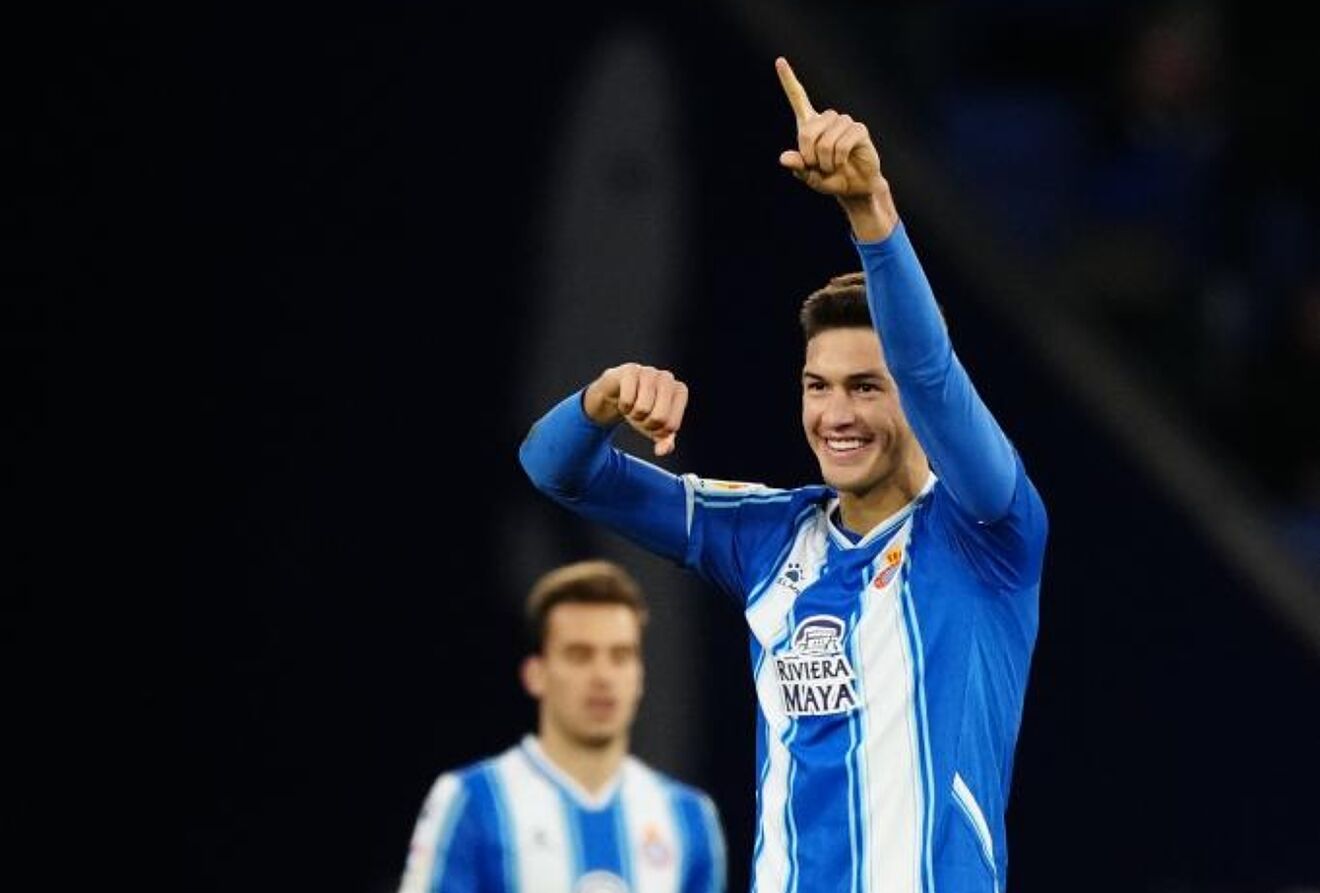 C�sar Montes, durante un encuentro con el Espanyol.