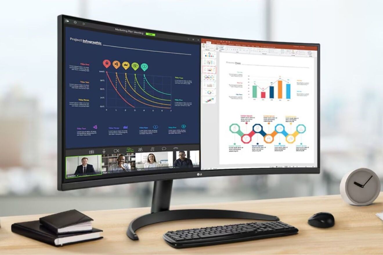 Productividad y juego envolvente con el monitor curvo LG UltraWide 34".