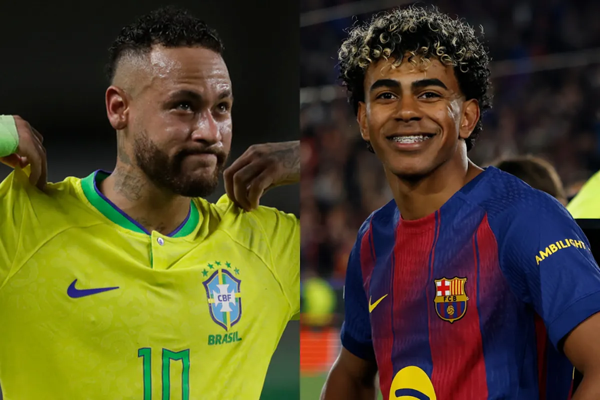 Neymar imitated a curious gesture Lamine Yamal made against Atlético Madrid: coincidence or tribute?