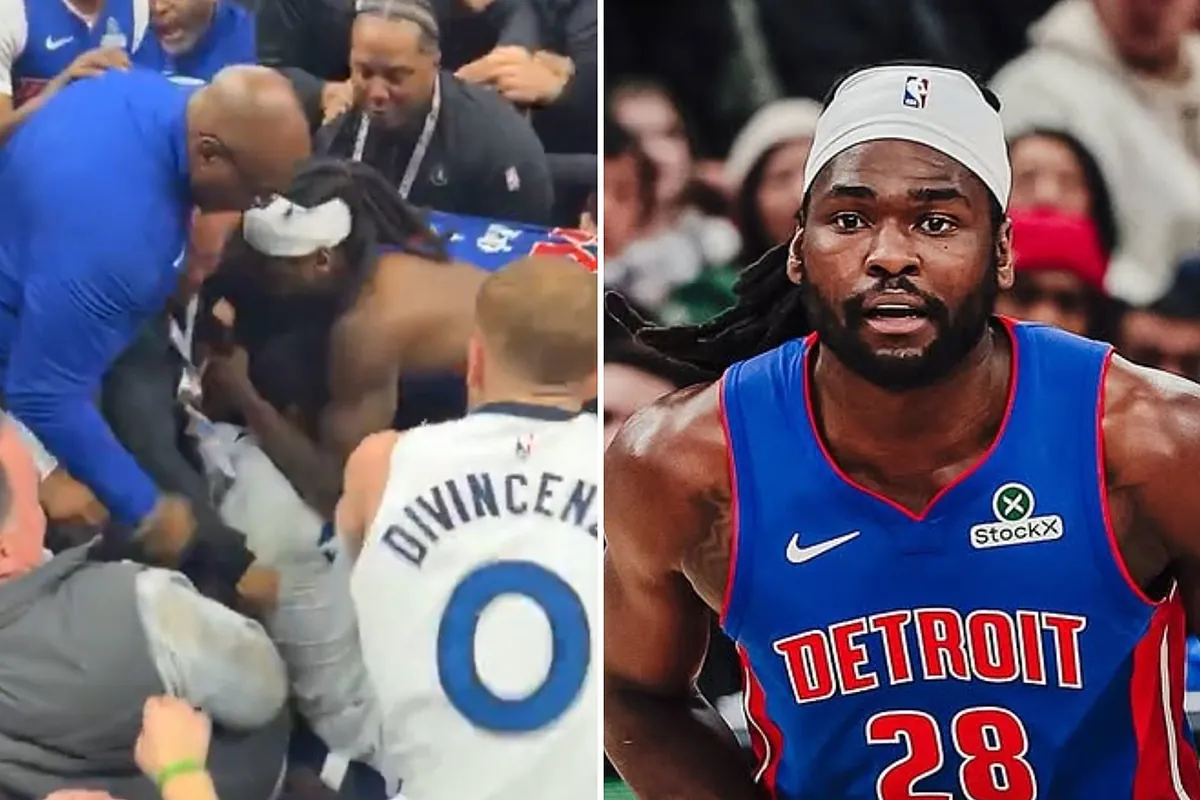 Detroit Pistons Isaiah Stewart put fan in a chokehold as chaos erupted after a heated play